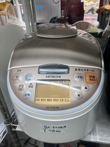 ☆中古￥7,800！【店長おすすめ！】HITACHI　5.5合IHジャー炊飯器　家電　RZ-TS103M型　2019年製　【BE150】