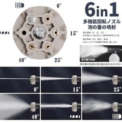 高圧洗浄機 【ぴかぴか洗浄店監修】8MPa コードレス 充電式高圧洗浄機 強化版 20000mAhバッテリー マキタバッテリー互換 残量表示 PSE認証済洗浄機 6in1多機能ノズル 噴射水量7L/min 軽量 節水 自吸式洗車機 日本語取扱説明書と収納ボックス付き 洗車 自転車 庭 窓 網戸 屋外 階段 外壁 玄関 ベランダ 浴室 年末大掃除人気 2024年の画像