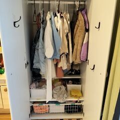 子供用ワードローブ IKEA STUVA SMÅSTAD スモースタード / PLATSA プラッツァ ワードローブ, ホワイト/ホワイト, 60x57x123 cmの画像