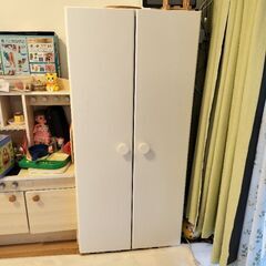 子供用ワードローブ IKEA STUVA SMÅSTAD スモースタード / PLATSA プラッツァ ワードローブ, ホワイト/ホワイト, 60x57x123 cmの画像