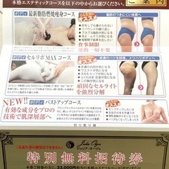 エステ　無料券　体験　フェイシャル　ボディの画像