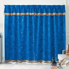 ディズニー200×100、未使用2枚セット／カーテン／家具 カー...