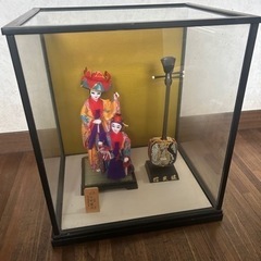 沖縄 琉球人形 四ツ竹踊り 木貫花 三線 蛇皮線 桂人形の画像