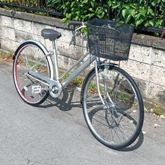 ★お届け可!!★ 27インチ 自転車 シルバー