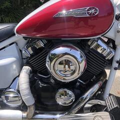 ドラッグスター400（限定車）フイッシュマフラー付いてます！写真で見るより👀✨良いバイクですので是非✨現車確認宜しくお願い致します🙇🏻‍♀️⸒⸒✨エンジン良好安定してます︎︎👍✨配達致します🙇‍♀️日時と料金、要相談で県内配達可能です︎︎👍✨の画像