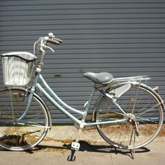 ブリヂストン　自転車　水色　ママチャリ