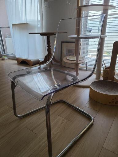 ★門真市まで取りに来てくれる方★IKEA  クリアチェア トービアス