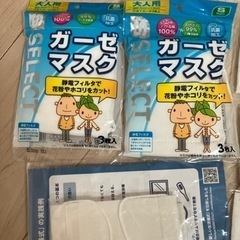 ガーゼマスク 13枚セット 給食にもの画像