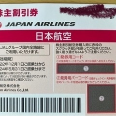 JAL株主優待券