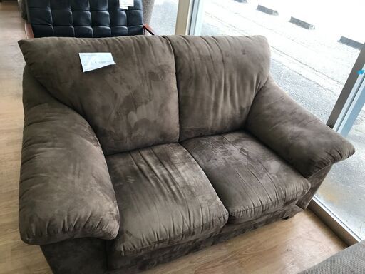 ★ジモティ割あり★  2人掛けソファ ブラウン H91×W157×D91 クリーニング済み KJ5177