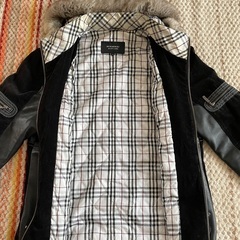 BURBERRY BLACK LABEL ラムレザー×コーデュロ...