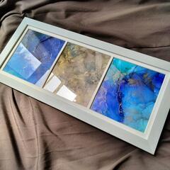 アルコールインクアート原画　額装