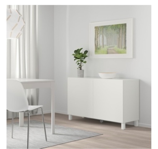 IKEA 棚 収納棚 ベストー ホワイト 家具 オフィス用家具 机