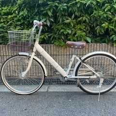 自転車　女の子　22インチ　オートライト6段変速の画像