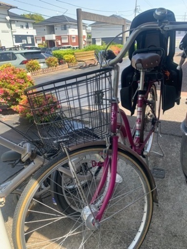子供乗せ自転車　こども乗せ2人乗り自転車　ママチャリ
