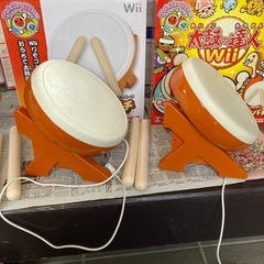 Wii 太鼓の達人　専用太鼓コントローラ　太鼓とバチ　2個セットの画像