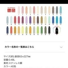 UNIQLO感謝祭　炭酸対応ステンレスボトル　26  サファイアブルーの画像