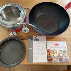 生活雑貨 調理器具 鍋、グリル、1人鍋、レコルト・ポットデュオ　...