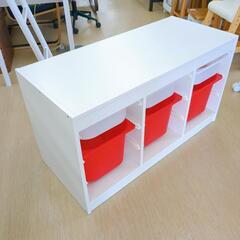 ✨IKEA✨トロファスト✨子供用収納ケース、レッド＆ホワイトカラ...