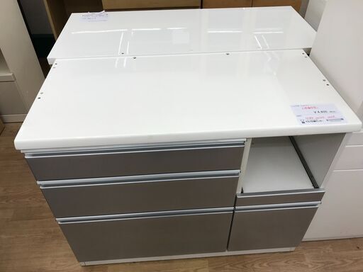 ★ジモティ割あり★  レンジ台 シルバー H84×W105×D51 クリーニング済み KJ5180