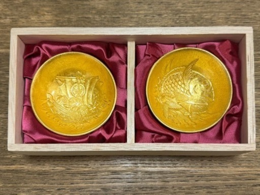 【新品未使用】能作　祝いの盃セット - 金箔