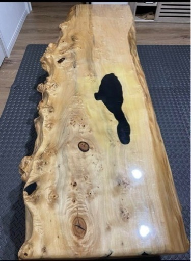 一枚板テーブル　ポプラ