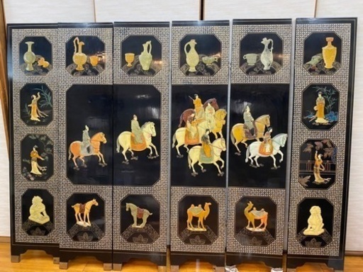 屏風　昆明市博物館　保証書あり