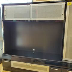 ニトリ NITORI コーラル 大型 テレビボード テレビ台 上スライドガラス扉 引き出し2個 下扉3枚 ブラック 黒 鏡面仕上げ★幅160㎝ 奥行47㎝×高さ186㎝★近隣配送無料 買取帝国 朝霞店
