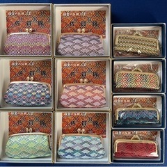 手織り🌈お土産に🌈佐賀錦 ピアス等小物や印章入れの画像