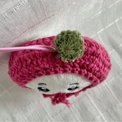 ちいかわグッズ　ちいかわ 着せ替え 手編み　ハンドメイド　くまさんのポシェット　ももの被り物  の画像