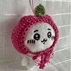 ちいかわグッズ　ちいかわ 着せ替え 手編み　ハンドメイド　くまさんのポシェット　ももの被り物  の画像