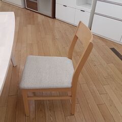 ★ジモティ割あり★  ダイニングセット2脚付き ナチュラル H72×D80×W120 クリーニング済み TK2272