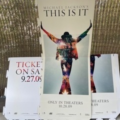 市場には出回ら無い マイケルジャクソン映画舘用立柱 看板