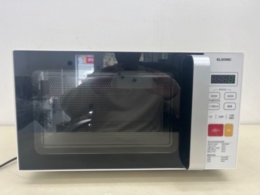【美品】ELSONIC エルソニック 電子レンジ ECG-FMW603 2022年製 ノジマ電気 ヘルツフリー 50/60Hz