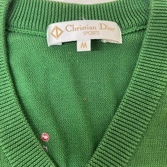 【中古品】Christian Dior クリスチャンディオール ニット ベスト 当時モノ スポーツ ゴルフ M メンズの画像