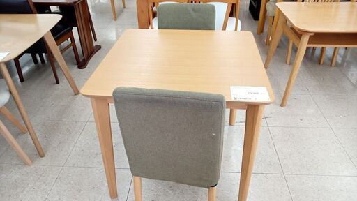 店長値引き★ジモティ割あり★ ニトリ 2人掛けダイニングセット ナチュラル H70×D80×W80 クリーニング済み TJ6080