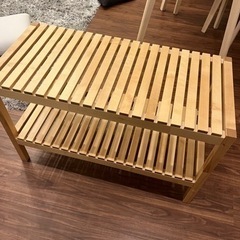 値下げしました　IKEA MOLGER モルゲル　ベンチ　棚の画像