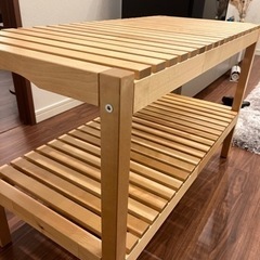 値下げしました　IKEA MOLGER モルゲル　ベンチ　棚の画像