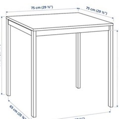 IKEA イケア　メルトルプ　ダイニングテーブル　正方形の画像