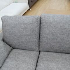 ニトリ 布製 2人掛けソファ 幅130×奥86×高78cm Nポケット FM-MO グレー系 ボックスタイプ  札幌市 清田区 平岡 ニトリ 布製 2人掛けソファ 幅130×奥86×高78cm Nポケット