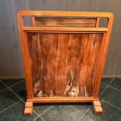 レトロ木製衝立、パーティションの画像