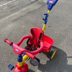 【受け渡し決定】little tikes 手押し棒つき三輪車　リ...