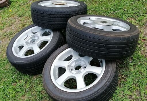 ★☆AREGアルミホイール 15インチ 15×6.5J PCD;100-4H 114.3-4H 、4本タイヤ付き☆★