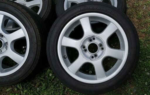 ★☆AREGアルミホイール 15インチ 15×6.5J PCD;100-4H 114.3-4H 、4本タイヤ付き☆★