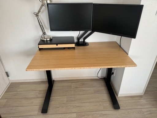 Flexispot E7 Pro（コの字型）ブラック+ 天然竹天板（公式）