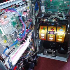 パチスロ実機 山佐 スーパーリオエース 家庭用電源/コイン不要機/音量調節/ 6.5号機 ATの画像