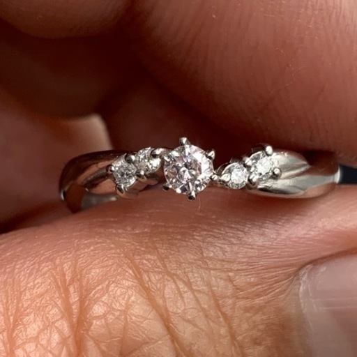 ピンクダイヤモンド　指輪　3g プラチナ900 D0.15ct 約12号