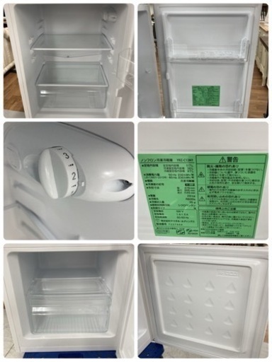 S381 ⭐ YAMADASELECT 2ドア冷蔵庫 （117L 右開き）22年製 YRZ-C12H1 ⭐ 動作確認済 ⭐ クリーニン