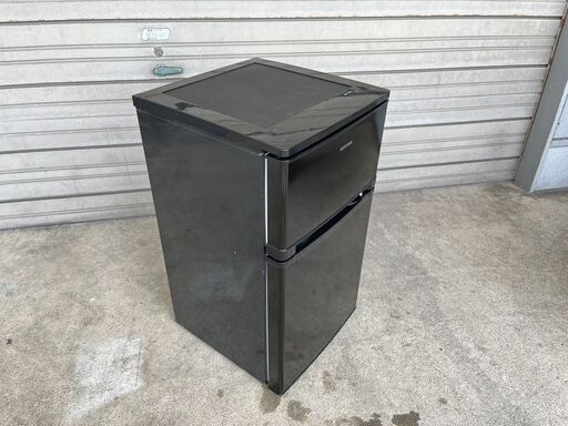 単身者向け 小さめな2ドア冷蔵庫  81L アイリスオーヤマ NRSD-8A-B 2019年製 中古動作品 クリーニング済み
