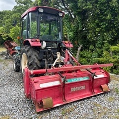 【引き取り限定】ヤンマー エコトラ AF650 トラクター 50馬力 YANMAR ディーゼル KOBASHI ロータリー付き 耕運機 ※修理お勧め。の画像
